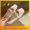 Sapatilhas Ballet com Laço Interno para Aumentar a Altura para Mulheres, Sapatos Mary Jane Vermelhos Estilo Francês Primavera/Verão 2026