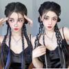 Peluca Koni Trenzas Boxeadora Trenzas para Mujer Celebridad de Internet Chica Popular Trenzas Cabello Sintético Rastas Doble Cola de Caballo Trenzas Y2K