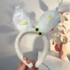 Faixa de cabeça de boneca engraçada feia fofa feia olhos grandes amarrar cabelo trança alta caveira grampo de cabelo crianças cabelo frito rosto estranho lavagem