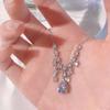 Cadena de clavícula con borlas de gota de agua y piedra de viento para dama, diseño francés de alta gama, joyería de nicho de moda