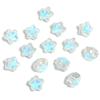 Taladro de Sirena Aurora de 12 mm Estrella de Cinco Puntas Perla de Cuatro Vías Aleación Perla de Cuatro Agujeros DIY Cadena para Teléfono Móvil Accesorios para Collar