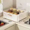Estante de piso para horno de microondas de cocina, estante multifuncional de escritorio con cajones extraíbles en capas, estante de almacenamiento para encimera de horno