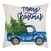 Funda de almohada popular transfronteriza con temática navideña, Funda de almohada con estampado navideño, Funda de almohada decorativa de alta calidad, Personalizable con impresión de logotipo