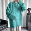 Venta al por mayor de fábrica camiseta de manga larga para hombre holgada Joker ins color sólido para amantes top 2023 primavera y otoño camiseta camiseta básica