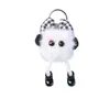 Colgante de lazo con estampado de leopardo transfronterizo, pompón pequeño, llavero de muñeco de dibujos animados para bolso y coche, abalorio exquisito para bolso