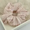 Goma de pelo de estilo coreano minimalista a rayas, Cuerda para el pelo fresca y versátil para niñas, Cuerda para coleta, Accesorio para el pelo, Banda elástica para el pelo