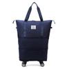 Bolsa de viaje de gran capacidad con rueda universal para estudiante, viaje de negocios, bolsa de almacenamiento para espera, impermeable, separación húmedo/seco, bolsa de equipaje expandible