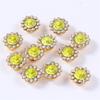 Vendas Diretas da Fábrica Recipiente Girassol Redondo Camada Dupla Flor Diamante DIY Laço Bolsa de Sapato Acessórios de Vestuário Acessórios Diamante Garra
