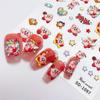 Pegatinas de uñas finas resistentes con relieve de camuflaje, lindas estrellas de dibujos animados, muñeca SP, giicawa mikko