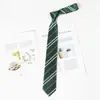 Estilo Universitario Corbata jk Estudiante Japonés Corbata Verde Nudo Perezoso Sin Nudo Aprendizaje Raíz de Pluma Corbata Blusa Uniforme Fresco