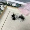 2024 Nuevos Pendientes de Florales Tridimensionales de Tinta de Moda Simples Versátiles Pendientes de Temperamento de Gama Alta Pendientes de Celebridad de Internet Pendientes