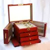 Caja de Almacenamiento de Joyas de Madera de Gran Capacidad Caja de Regalo para Joyas Pendientes Caja de Joyas Collar
