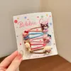 Pinzas para el pelo de niños de colores dulces, estilo japonés y coreano, con flores de dibujos animados de colores, pinzas para flequillo lateral para niñas y pasadores para bebés, accesorios para el pelo
