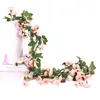 Cipó de Rosa Artificial com Sessenta e Nove Cabeças para Decoração de Casamento, Tubo de Ar Condicionado, Adereços de Decoração de Teto de Varanda Venda por Atacado
