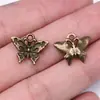 17x 14mm 1G aleación multicolor hecho a mano colgante animal volador colgante de mariposa