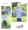 Roupas de Proteção Solar Infantil Fio Original Proteção UV Roupa para a Pele Verão Masculina e Feminina Proteção Solar Pai e Filho Nova Seda Gelada Exterior
