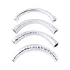 Plata de Ley S925 Tubo de Plata Martillado Hecho a Mano Codo Asimétrico Cuerda de Cuentas DIY para Collar Pulsera Accesorios de Plata