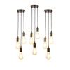 Lámpara de araña moderna y sencilla para restaurante, bar, iluminación decorativa, estilo industrial retro americano transfronterizo, lámpara de hierro de tres cabezas