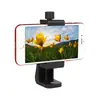 Suporte de celular portátil fixo horizontal e vertical, clipe de celular ajustável multifuncional, clipe de celular giratório 360