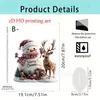 Muñeco de Nieve y Reno Navideño Dan la Bienvenida al Invierno Adornos Decorativos Acrílicos Planos 2D para el Hogar Sala de Estar Estudio Escritorio