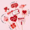 Tanabata Día de San Valentín Sticker de Dibujos Animados Perro Pastel Adornos Decorativos Lazo de Cinta Confesión de Pareja Horneado Disfraz