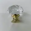 Manija de Diamante de Cristal, Herraje Blanco de Cristal para Puerta de Gabinete de Agujero Único, Accesorios de Muebles para Cajones, Decoración de Diamante de Cristal