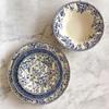Comercio exterior pedido original Británico Original JBS Cerámica Azul y Blanca Estilo Chino y Occidental Color Bajo Esmalte Plato para Filete Plato de Cena Bol para Postre Hogar