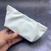 Bolsa Nuvem de Couro Estojo para Óculos Preto Couro de Alto Padrão Bolsa de Mola para Óculos Estojo para Óculos de Sol Caixa de Papel Pano com Espelho
