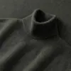 Suéter de Cashmere Baicaifeng para Bebê Masculino Gola Alta Casual de Negócios Manga Longa Pulôver Tricô de Cashmere
