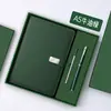 Caixa de Presente com Caderno de Negócios A5, Personalizável com Impressão de Logo, Caderno de Registro de Reuniões, Caderno com Pen Drive USB, Caderno Diário, Personalizável