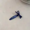 Pinza para el pelo de mezclilla con lazo dulce versátil estilo coreano, pasador lateral lindo, pinza BB, accesorio para el pelo para mujer