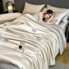 Colcha de verão de seda lavada com gelo, quatro peças bordadas, alta qualidade, lavável à máquina, três peças, roupa de cama de solteiro, casal, atacado