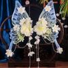 Acessórios de Cabelo Antigos Flor de Seda Borboleta Pingente de Franja Grampo de Cabelo Super Fada Mariposa Acessórios Coringa Adereços de Cabeça Hanfu