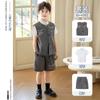 Vestido de Estilo Chinês Novo para Meninos Verão Estilo Chinês Hanfu Colete Bordado Xiangyun Terno Vestido Infantil para Apresentação