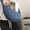 Suministro de Comercio Exterior U's Mismo Estilo Bolso Dumpling Probador Un Hombro Cruzado Nailon Más Algodón Seda Color Puro Sencillo Moderno Bolso de Tela