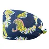 Gorro Médico Estampado a Prueba de Polvo, Gorro de Trabajo Transpirable sin Visera Quirúrgica, Gorro Médico Tipo Cúpula con Cola
