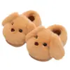 Pantuflas de Algodón para Niños de Invierno con Cachorros, Niños y Niñas, Cálidas con Forro de Terciopelo y Piel, Calzado de Hogar Antideslizante para Padres e Hijos, Zapatos de Algodón con Cobertura para el Talón para Niños