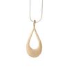 Amazon Transfronterizo Diseño Minimalista de Nicho Estilo Europeo y Americano Forma de Gota de Agua Colgante de Joyería Cepillada Cadena para Suéter Lujo Ligero