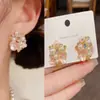 Pendientes de plata S925, perla fragante, asimétricos, estilo natural para mujer, con un diseño único y elegante, versátiles y sencillos, con un colgante en forma de corazón