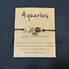 Pulsera tejida a mano de estilo nuevo con los doce signos del zodíaco para mujer, pulsera de tarjeta de cristal con piedra natural de citrino al por mayor
