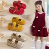 Zapatos de Cuero con Puntos Estilo Bosque para Niños 2026 Nueva Versión Coreana Primavera y Otoño Zapatos Bajos de Princesa para Niñas con Suelas Suaves
