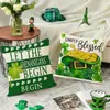 Almofadas Mais Vendidas da Série Dia de São Patrício Trevo de Quatro Folhas Verde Capas de Almofada para Sofá Atmosfera Festiva Almofadas Decorativas para Cintura