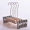 Cabide Especial de Madeira para Calças Cabide de Madeira para Calças de Adultos e Crianças para Loja de Roupas Loja de Roupas Infantis Cabide para Calças Pendurado Cor de Madeira Clip de Saia Doméstico