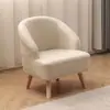 Sofá individual de tejido técnico balcón apartamento pequeño dormitorio sin lavado cómodo sofá perezoso madera maciza nórdica simple moderno