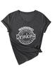 Amazon ebay estación independiente moderno casual advertencia las chicas son damas camiseta de manga corta con cuello en V