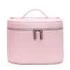 Bolsa de Maquiagem de Couro com Padrão Lichia de Alta Qualidade, Bolsa de Armazenamento de Viagem Portátil de Grande Capacidade, Estojo de Maquiagem Portátil Multifuncional