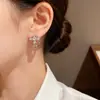 Pendientes de Aro Minimalistas con Diseño Retro Francés, Completamente Incrustados con Diamantes, Cruz, Personalidad Única, Estilo Minimalista Versátil para Mujer