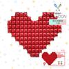 Mecrla 55 pulgadas Cuadrado Forma de Corazón Globos de Papel de Aluminio Decorativos Fondo de Pared para Fiesta de Vacaciones Cumpleaños Boda Decoración