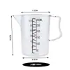 Copo medidor de plástico PC espessado escala dupla grande capacidade chaleira utensílios para loja de milk tea alta temperatura transparente acrílico copo medidor