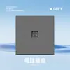 Asia Central Rusa Tipo 86 Interruptor Socket Estándar Europeo, Panel Gris Estilo Ruso, Control Único, Ignífugo, Enchufe Estilo Ruso